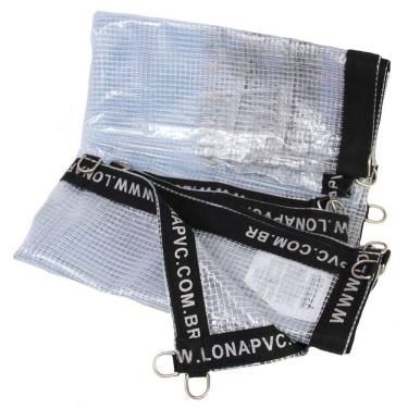 Imagem de Lona transparente 4 x 3 mts pvc vinil toldo tenda anti-chama