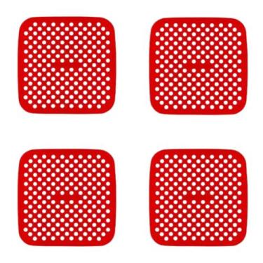 Imagem de Kit 4 Tapete Quadrado Silicone Protetor para Air Fryer 21cm - Wari