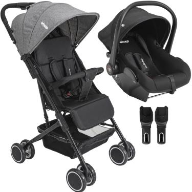 Imagem de Carrinho de Bebe com Bebe Conforto Colinho Kiddo Mascote Grafite