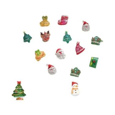 Imagem de Mini Decorações De Natal Em Resina Fofas, 30 Peças, Enfeites De Base P