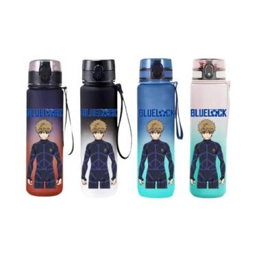 Imagem de Copo De Água Blue Lock Anime 650ML, Garrafa Esportiva Com Tampa Flip-t
