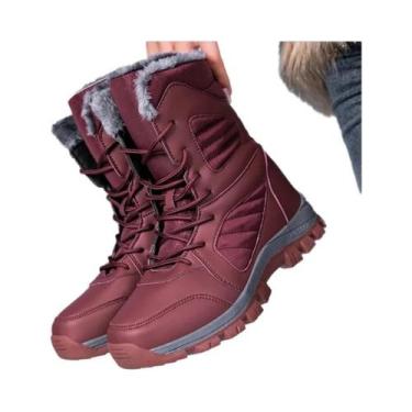 Imagem de Botas De Inverno Masculinas Para Neve, Antiderrapantes, Quentes, Com F
