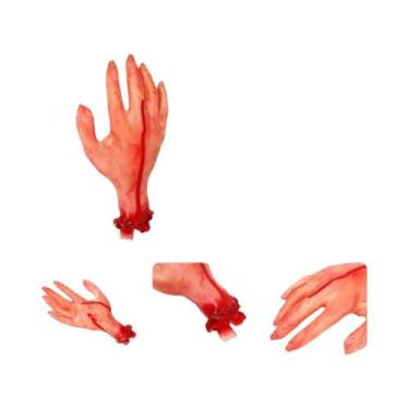 Imagem de Mão Sangrenta De Halloween: Adereços De Terror Assustadores, Mão, Dedo