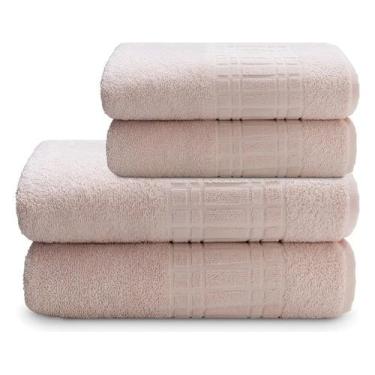 Imagem de Jogo de Toalhas Banho Rosto Loft 4 Peças Luxo 100% Algodão - Camesa, R