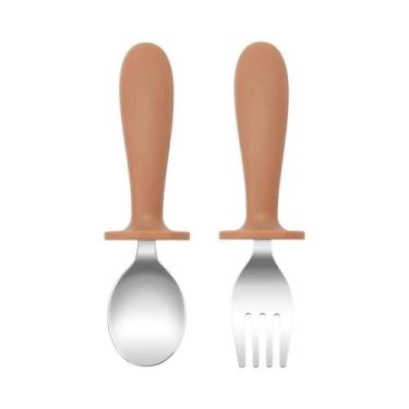 Imagem de Conjunto De Colher E Garfo De Aço Inoxidável Para Crianças, Livre De B
