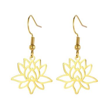 Imagem de Brincos De Yoga Retro Em Aço Inoxidável Para Mulheres, Pingente Talism