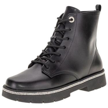 Imagem de Bota feminina coturno vizzano 3101201, Preto, 35