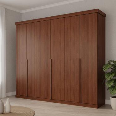 Imagem de Guarda-roupa Casal 6 Portas 267cm 100% Mdf Linhares Espresso Móveis Jequitiba