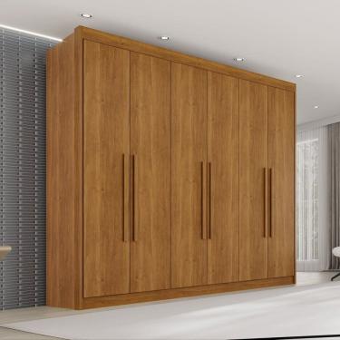 Imagem de Guarda Roupa Casal 6 Portas 6 Gavetas 100% Mdf Itália Plus Cinamomo