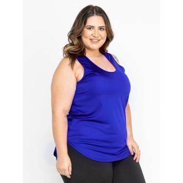 Imagem de Regata Plus Size Feminina Dry Fit - Fix, Azul royal, G3