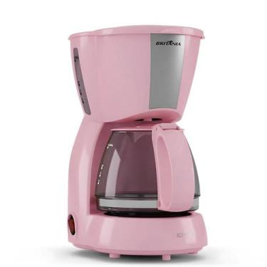 Imagem de Cafeteira Rosa Britânia Inox 15 Xícaras 550W, Rosa, 220V