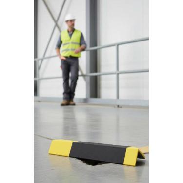 Imagem de 2x Protetor Coluna Garagem Anti-Impacto Preto/Amarelo 75cm - Congratul