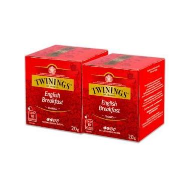 Imagem de Kit Chá Twinings Preto English Breakfast 20g - 2 Unidades