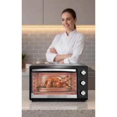 Imagem de 2x Forno Elétrico 44L Preto Dupla Resistência PFE44P - Congratulations