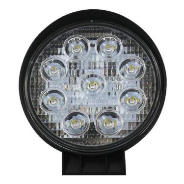 Imagem de Farol Auxiliar Milha Redondo 9 Leds - IMPORTADO