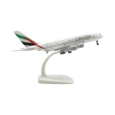 Imagem de Modelo De Avião Airbus A380 Em Liga De Alumínio De 20CM, Decoração De 