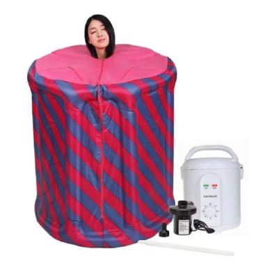 Imagem de Spa portatil sauna maquina a vapor banheira ofuro gelo inflavel adulto