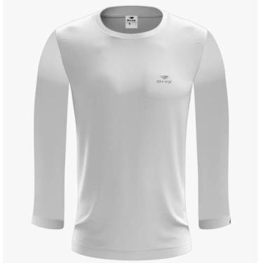 Imagem de Camiseta Masculina Térmica UV Dray Manga Longa 1371, GG, Branco