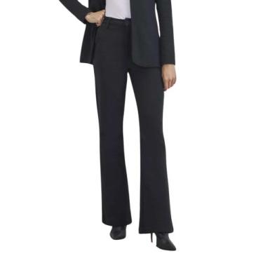 Imagem de Calça Feminina Flare Alfaiataria Moletom 3618 - Kohmar, Preto, GG