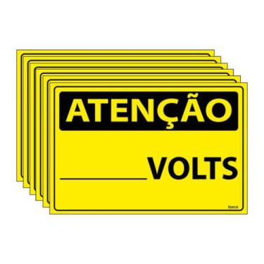 Imagem de Combo 6 Placas De Sinalização Atenção Volts 30x20 Ecom IA - SA94 F9e