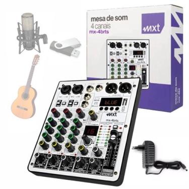 Imagem de Mesa De Som 4 Canais Mx-4brts Com 16 Efeitos Bluetooth Mxt