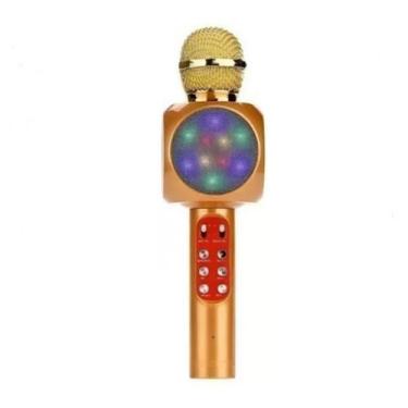 Imagem de Microfone Bluetooth Karaoke Portátil Usb Sd Fm Sem Fio Led - Lukton, D