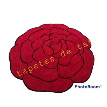 Imagem de Tapete de Quarto Frufru No Formato De Rosa - Tati Tapete Artesanal, ve