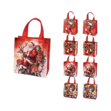 Imagem de Bolsas De Presente De Natal Papai Noel E Boneco De Neve 4 Peças Sacola