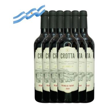 Imagem de Kit 6 Vinho Argentino Crotta Blend De Tintas 750ml