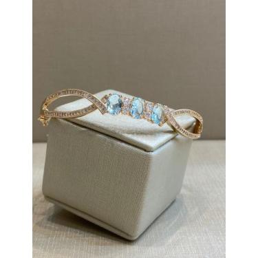 Imagem de bracelete azul turqueza - baiana semi joias