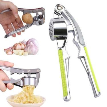 Imagem de Espremedor De Alho Aço Inox Amassador Com Tambor Removível Moedor Temp