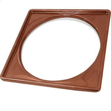 Imagem de Caixilho Rose Gold Porta Grelha 15x15 Aço Inox 304 Para Ralo Suporte Q