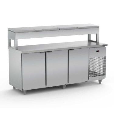 Imagem de Balcão de Serviço Refrigerado Condimentador 2,50 Metros Inox BSRC2500 