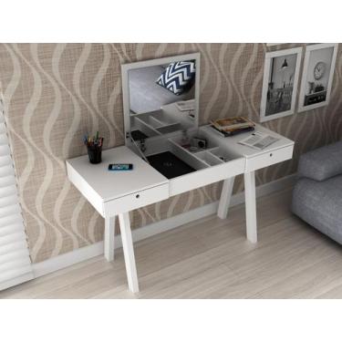 Imagem de Penteadeira com Espelho PE2002 Branco - Tecno Mobili, Branco