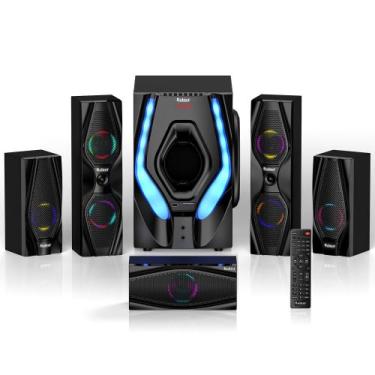 Imagem de Sistema de Home Theater Bobtot 1200W com subwoofer de 10" e 5.1 com fi
