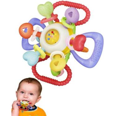 Imagem de Brinquedo Mordedor para Bebê Infinno em Silicone Livre de BPA com Choc