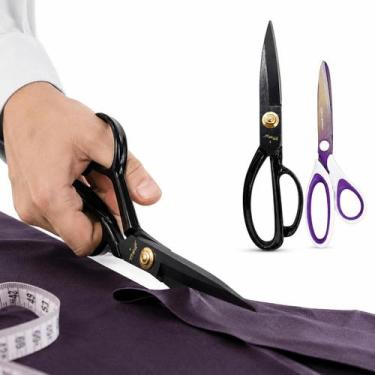 Imagem de Kit Costureira Tesoura Alfaiate 10" e Tesoura Multiuso Titanium 8,5" P