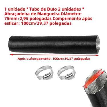 Imagem de Tubo De Saída De Ar Para Aquecedor a Diesel De 75mm De Diâmetro E 12M 