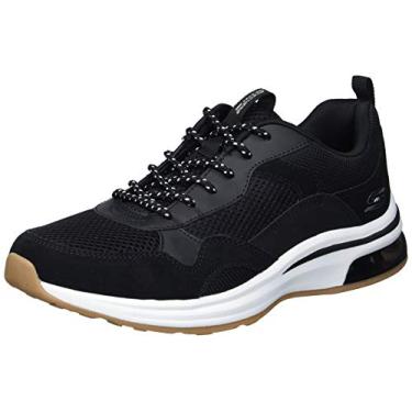 Imagem de Skechers Tênis feminino Bobs Pulse de camurça com cabedal de malha respirável, Preto, 7