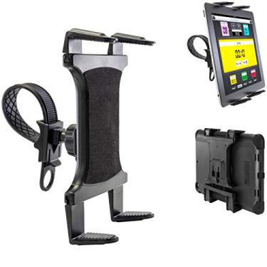 Imagem de ChargerCity suporte para tablet com trava de alça para bicicleta, corrimão de capacete de bicicleta com suporte universal para tablet para Apple iPad Mini Air PRO/iPad Samsung Galaxy Tab (tablets de 7 a 12 polegadas)