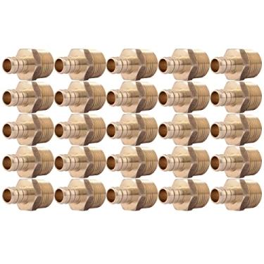 Imagem de SharkBite UC120LF adaptador de farpa MNPT PEX de 0,6 cm por 1/2 polegadas, pacote com 25