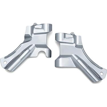 Imagem de Kuryakyn 7833 Acessório de realce de motocicleta: Capa de pescoço para motocicletas Harley-Davidson FL Softail 2007-17, cromada