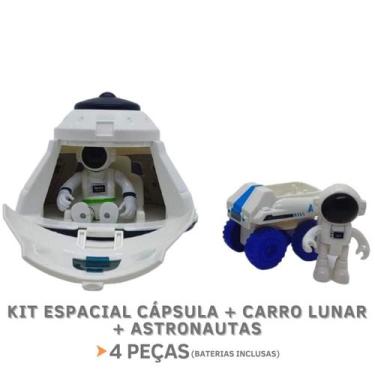 Imagem de Kit 4 Peças - 1 Cápsula Interestelar + 2 Astronautas + 1 Carro Lunar -