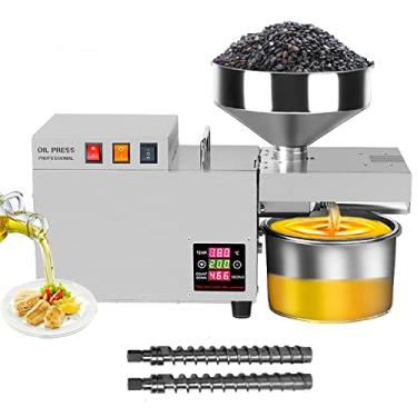 Imagem de Máquina De Prensa De óleo Para Casa, Extrator De óleo Automático Comercial Quente/frio De Aço Inoxidável 1200w, Controle De Temperatura De 0-240 ℃, 15-25 Kg/h, Para Mais De 30 Tipos De óleos