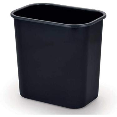 Imagem de cesto p/lixo retangular preto 12,5 litros