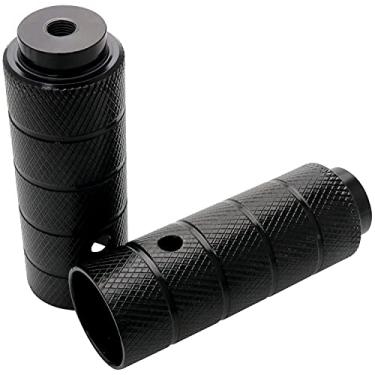 Imagem de Ruiwaer 1 par de pinos de aço para mountain bike pedal de bicicleta eixo traseiro dianteiro 10 x 38 mm acessórios de bicicleta, preto