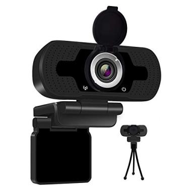 Imagem de Webcam HD 1080p com microfone, câmera web Anivia com capa de privacidade e tripé suporte, câmera USB para computador Plug and Play, 30 FPS, para reuniões, videochamadas compatíveis com laptop desktop