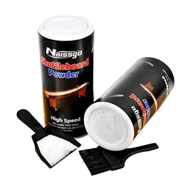 Imagem de Naissgo Shuffleboard Sand de velocidade média Shuffleboard Cera em pó com mini pá de plástico e mini vassoura de plástico (2 x 14 oz)