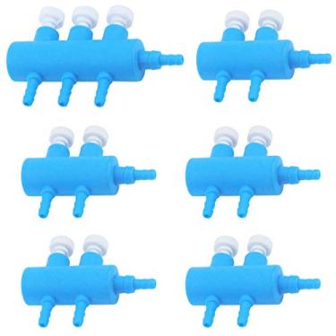 Imagem de MY MIRONEY Distribuidor de fluxo de ar de saída de 2 vias 5 peças 1 peça de válvula de controle de fluxo de ar de saída de ar divisor de oxigênio válvula de bomba de ar 4/8 mm tubo bomba distribuidor