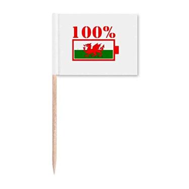 Imagem de Capacidade da bateria Wales Art Deco presente moda palito bandeiras marcadoras decoração de festa